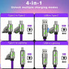 [Buy 1 Get 1 Free]-6.6Ft 4-In-1 USB-C Cable, PD Fast Charging, Data Sync, USB-A, Type-C, Lightning, Aluminum, Compatible - Image 4