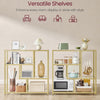 【Black Friday】Vasagle Bookcase, 4-Tier Bookshelf, Freestanding Shelf, 11.8 X 39.4 X 40.6 Inches, Storage Shelf, for Living Room, Office, Bedroom, Kitchen, Transparent and Pale Gold - Image 4