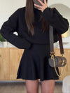 Women'S Elegant Autumn Winter Commuter Dress, Waist Cinched Short Skirt, Stylish Ladies' Clothing for Office Wear - Image 4