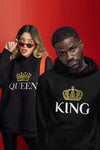 King & Queen Matching Couple Hoodie Set - His & Hers Pullover Hoodies - Valentine'S Day Gift for Couples Women Large / Men Medium - Image 3