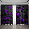 2PC Home Decoration Curtains with Transparent Grid and Rod Pocket Curtains, Kitchen, Coffee Shop, Living Room, Balcony, Garden - Image 1