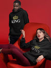 King & Queen Matching Couple Hoodie Set - His & Hers Pullover Hoodies - Valentine'S Day Gift for Couples Women Large / Men Medium - Image 4