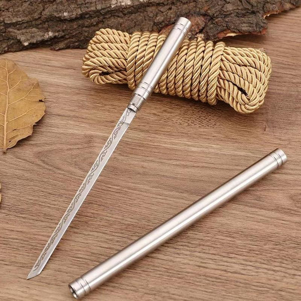 Juego de cuchillos para carne de acero inoxidable (1 pieza, hoja y mango), cuchillo para carne duradero, funda de 1 unidad, engrosada para diversos usos en la cocina