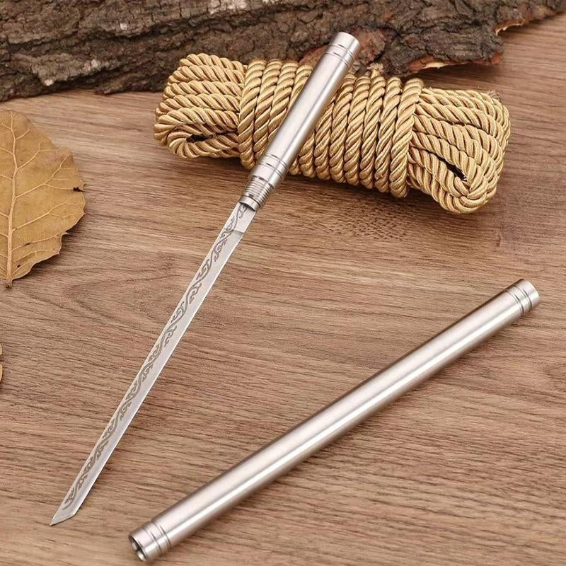 Stainless Steel Meat Knife 1 Piece Set with Blade and Handle, Durable Steak Knife, 1 Count Sheath, Thickened for Various Kitchen Uses Cutting Utensils